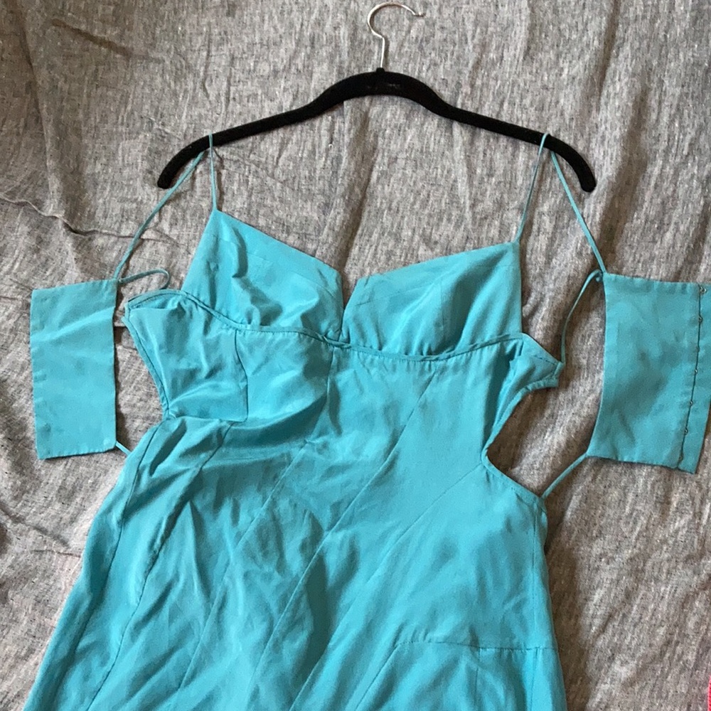 Blue Silk Narcisso Rodriguez Gown
